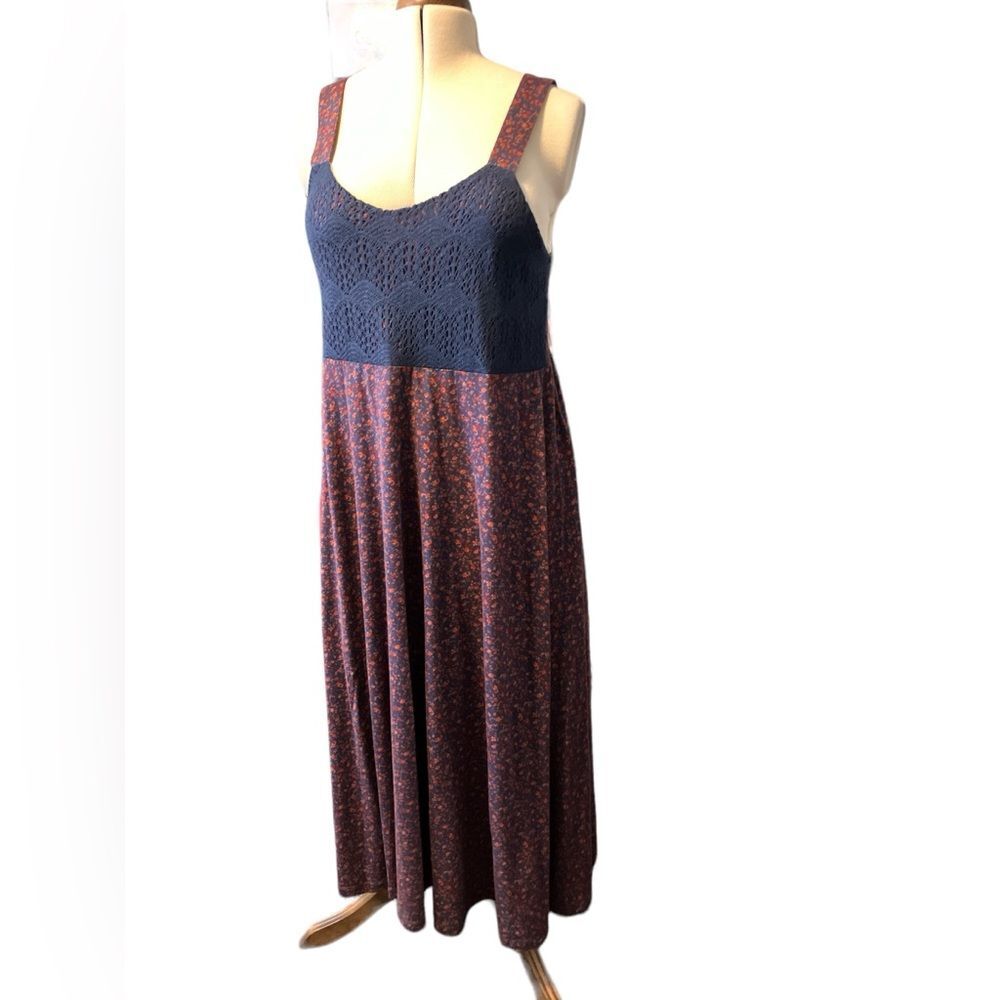 Downeast Dress Size XL Crochet Boho Festival Mixed